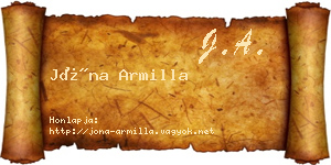 Jóna Armilla névjegykártya